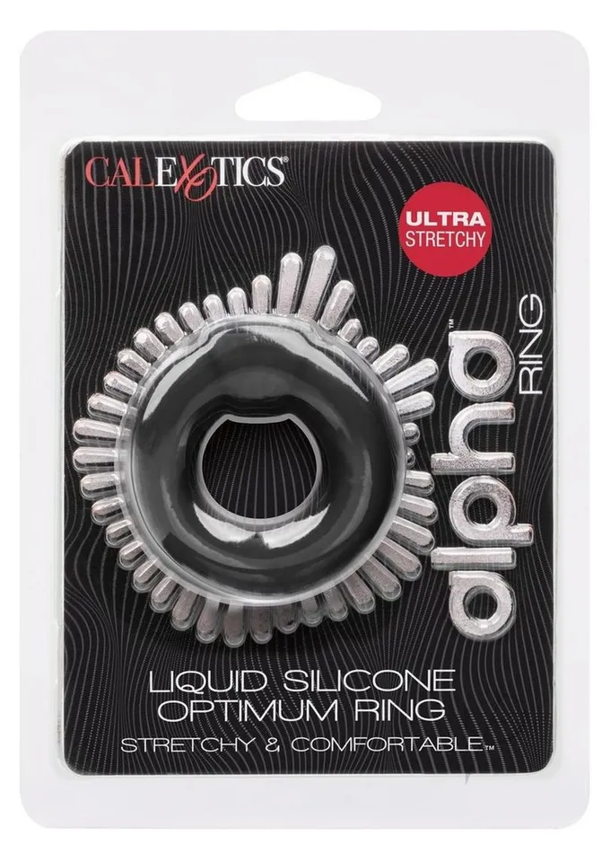 Male Sex Toys Alpha Alpha Liquid Silicone Optimum Ring Black
