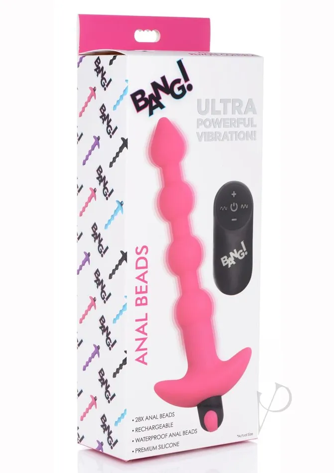 Male Sex Toys Bang Bang Vibrating Silicone Rechargeable Anal Beads with Remote Control Pink Male Sex Toys Bang Bang Vibrating Silicone Rechargeable Anal Beads with Remote Control Pink