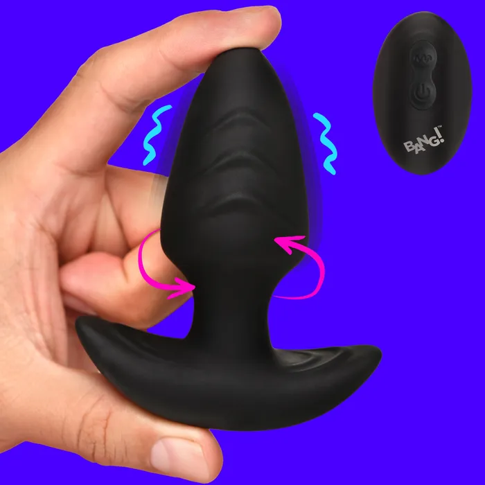 Male Sex Toys Bang Rotating and Vibrating Silicone Butt Plug