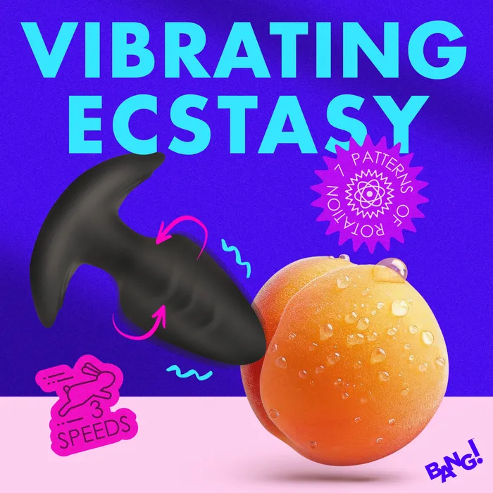Male Sex Toys Bang Rotating and Vibrating Silicone Butt Plug