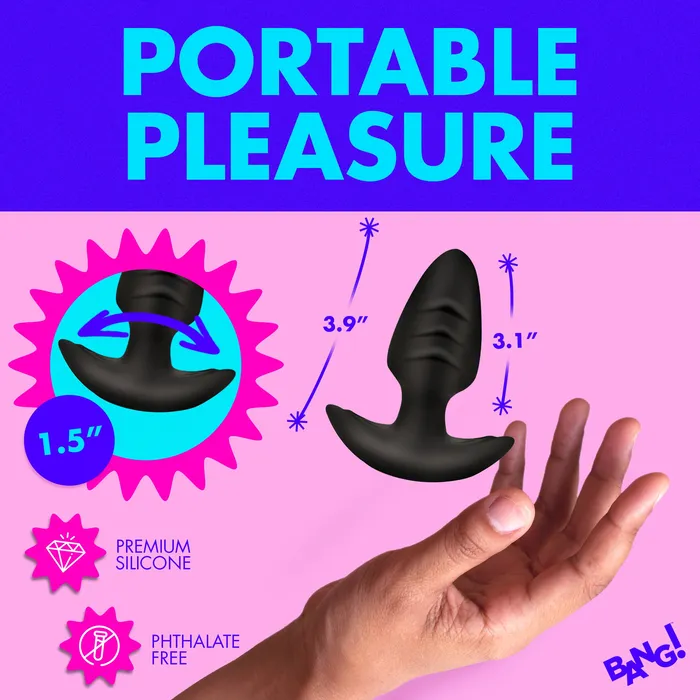 Male Sex Toys Bang Rotating and Vibrating Silicone Butt Plug