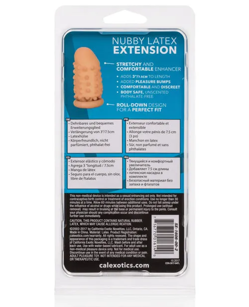 Male Sex Toys Extensions Nubby Latex Extension 3in Vanilla Male Sex Toys Extensions Nubby Latex Extension 3in Vanilla