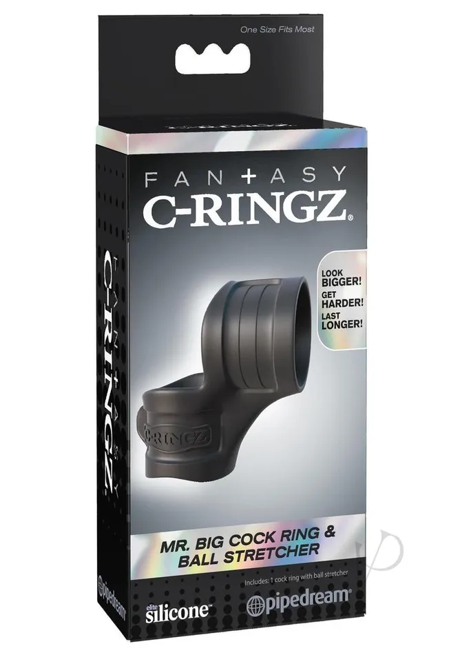 Male Sex Toys Fantasy CRingz Silicone Mr Big Cock Ring and Ball Stretcher Black Fantasy C Ringz Male Sex Toys Fantasy CRingz Silicone Mr Big Cock Ring and Ball Stretcher Black Fantasy C Ringz
