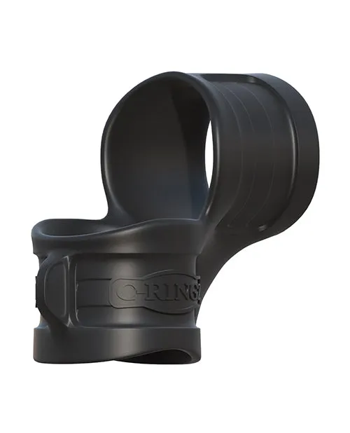 Male Sex Toys Fantasy CRingz Silicone Mr Big Cock Ring and Ball Stretcher Black Fantasy C Ringz