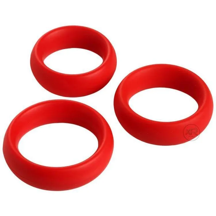 Male Sex Toys Fat Silicone Cock Ring 3Pack Trinity Men