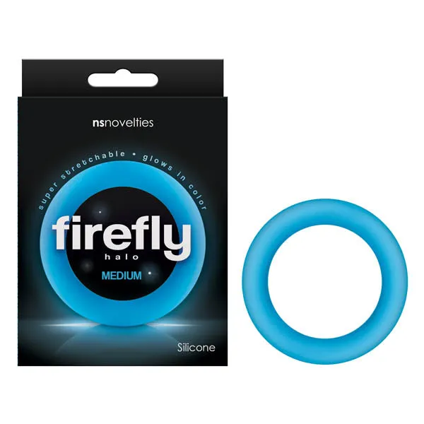 Male Sex Toys Firefly Halo Glow In Dark Blue Cock Ring Medium 55mm NS Novelties Male Sex Toys Firefly Halo Glow In Dark Blue Cock Ring Medium 55mm NS Novelties