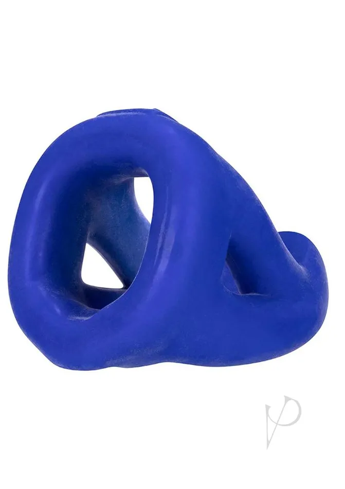Male Sex Toys Hunkyjunk Hunkyjunk Slingshot Silicone 3 Ring Teardrop Cock Ring Blue