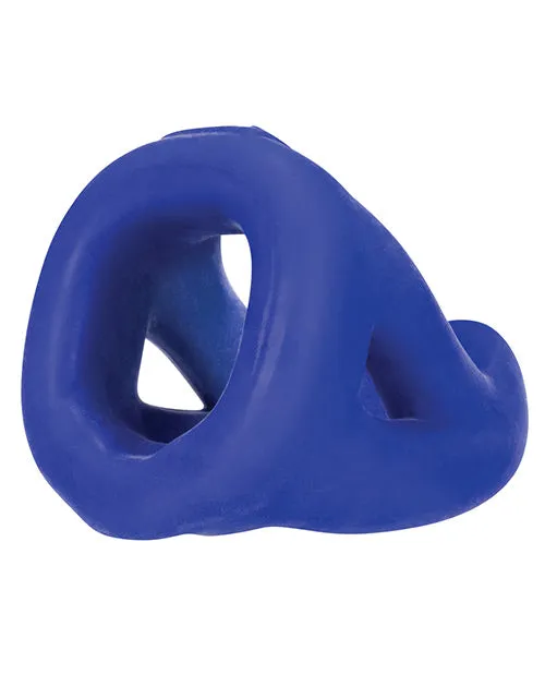 Male Sex Toys Hunkyjunk Hunkyjunk Slingshot Silicone 3 Ring Teardrop Cock Ring Blue