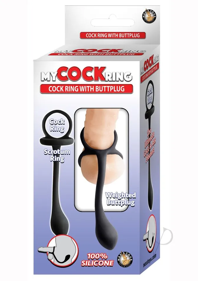 Male Sex Toys My Cockring My Cock Ring Silicone Cock Ring with Butt Plug Black Male Sex Toys My Cockring My Cock Ring Silicone Cock Ring with Butt Plug Black