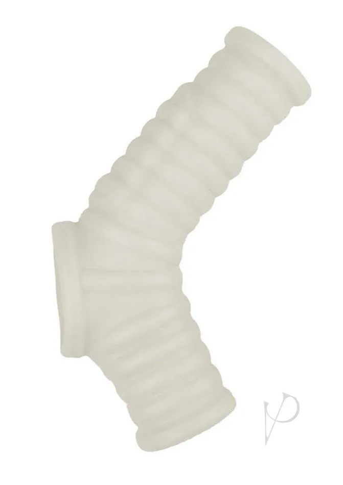 Male Sex Toys Nasstoys Vibrating Power Sleeve Ribbed Fit White