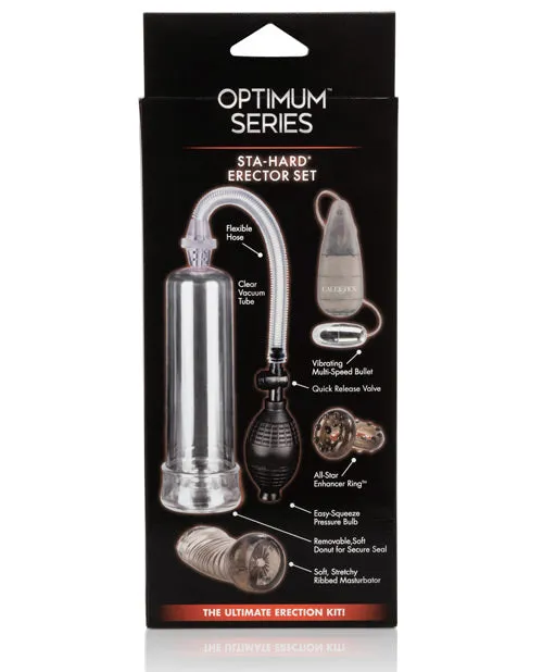 Male Sex Toys Optimum Series StaHard Erecotor Set Penis Pump Clear Optimum Series Male Sex Toys Optimum Series StaHard Erecotor Set Penis Pump Clear Optimum Series