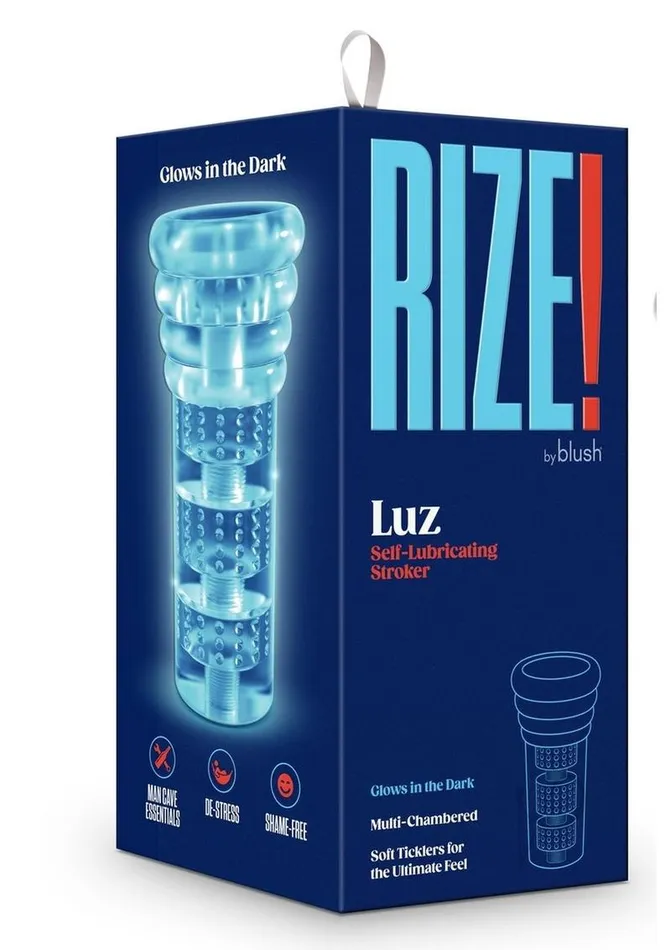 Male Sex Toys Rize Luz Self Lubricating Stroker Dual End Masturbator Clear Rize Male Sex Toys Rize Luz Self Lubricating Stroker Dual End Masturbator Clear Rize