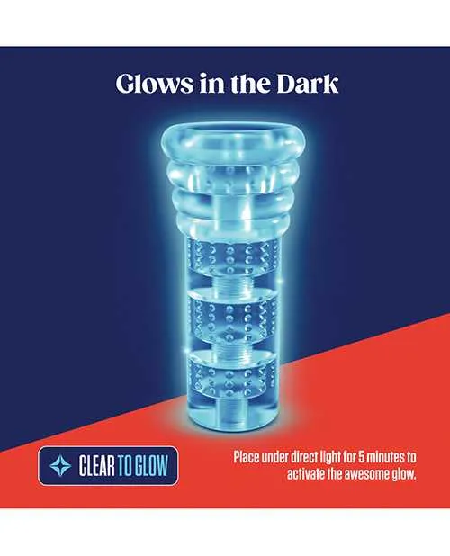 Male Sex Toys Rize Luz Self Lubricating Stroker Dual End Masturbator Clear Rize