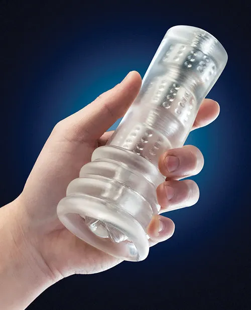Male Sex Toys Rize Luz Self Lubricating Stroker Dual End Masturbator Clear Rize