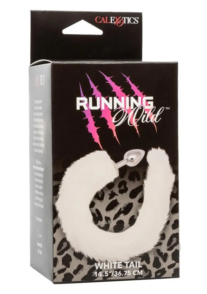 Male Sex Toys Running Wild Faux Fur Tail and Metallic Anal Plug White Running Wild Male Sex Toys Running Wild Faux Fur Tail and Metallic Anal Plug White Running Wild