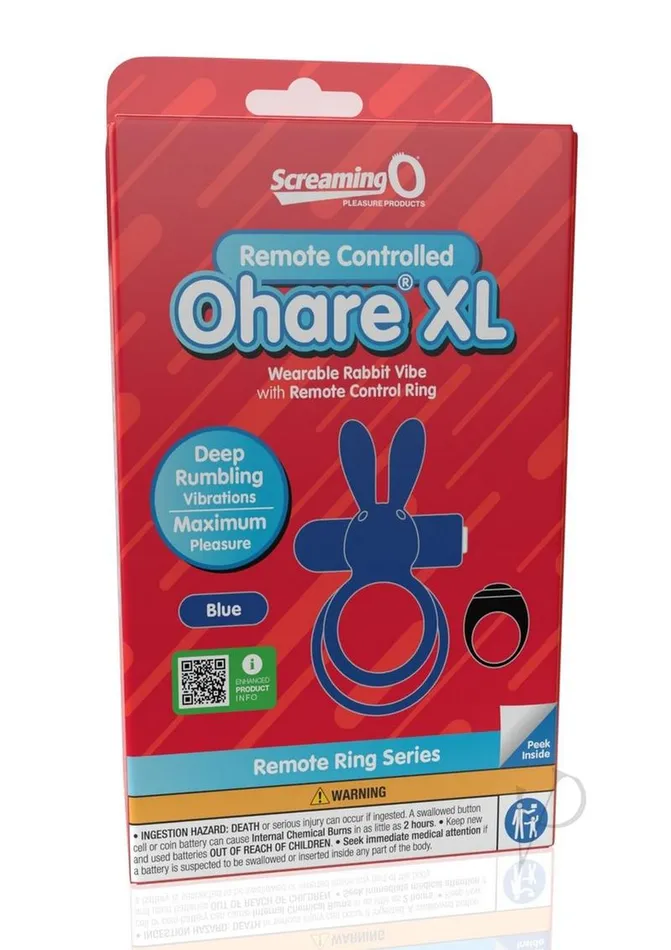 Male Sex Toys Screaming O Screaming O Ohare XL Rechargeable Silicone Vibrating Cock Ring with Remote Control Blue Male Sex Toys Screaming O Screaming O Ohare XL Rechargeable Silicone Vibrating Cock Ring with Remote Control Blue