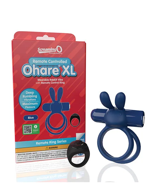Male Sex Toys Screaming O Screaming O Ohare XL Rechargeable Silicone Vibrating Cock Ring with Remote Control Blue Male Sex Toys Screaming O Screaming O Ohare XL Rechargeable Silicone Vibrating Cock Ring with Remote Control Blue