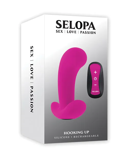 Male Sex Toys Selopa Selopa Hooking Up Rechargeable Silicone Anal Plug with Remote Control Pink