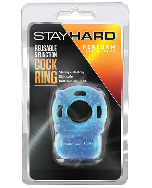 Male Sex Toys Stay Hard Stay Hard Vibrating Cock Ring Blue