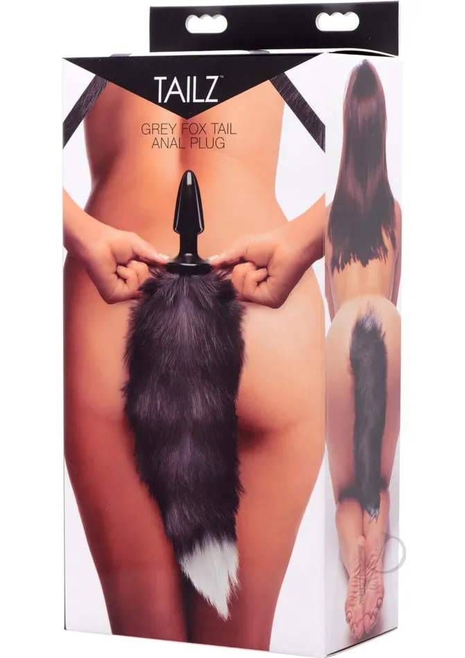 Male Sex Toys Tailz Fox Tail Anal Plug Gray Tailz