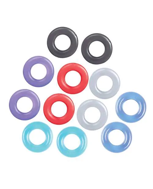Male Sex Toys The 9s The 9s Ballers Dozen 12 Piece Cock Ring Set Assorted Colors Male Sex Toys The 9s The 9s Ballers Dozen 12 Piece Cock Ring Set Assorted Colors