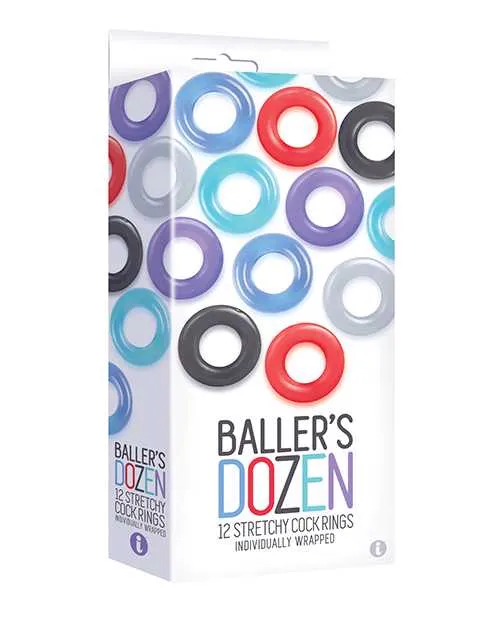 Male Sex Toys The 9s The 9s Ballers Dozen 12 Piece Cock Ring Set Assorted Colors Male Sex Toys The 9s The 9s Ballers Dozen 12 Piece Cock Ring Set Assorted Colors