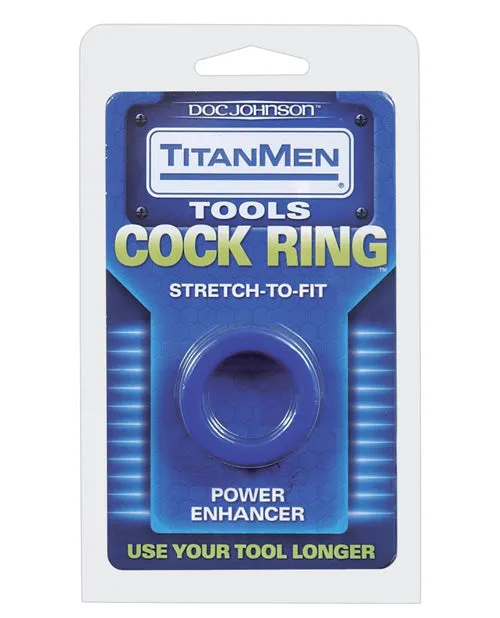 Male Sex Toys Titan Men TitanMen StretchToFit Cock Ring Blue Male Sex Toys Titan Men TitanMen StretchToFit Cock Ring Blue