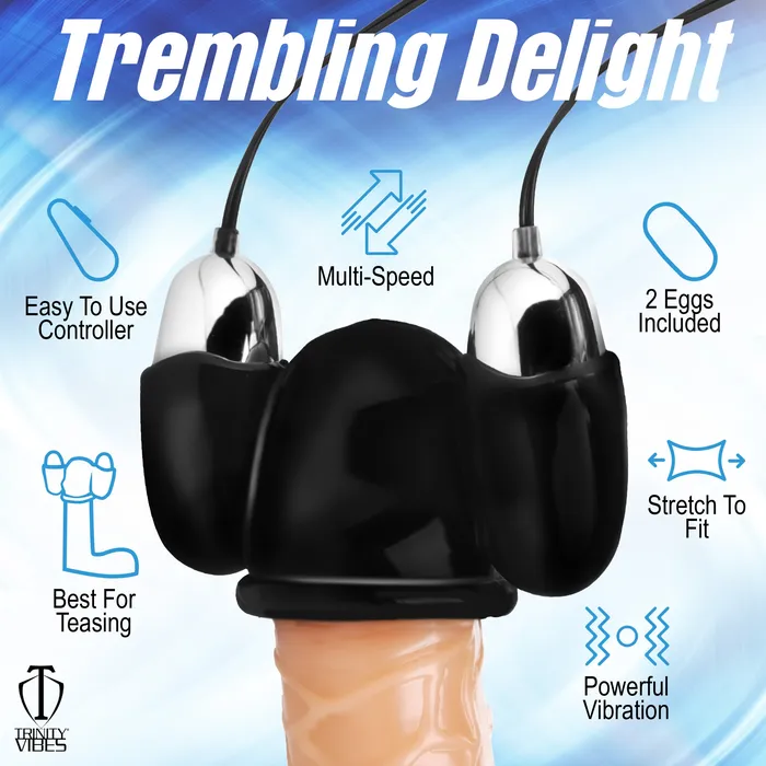 Male Sex Toys Trinity Men Multi Speed Vibrating Penis Head Teaser