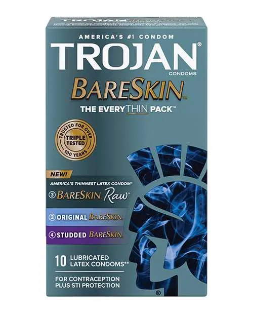 Male Sex Toys Trojan Trojan BareSkin EveryTHIN Condom Variety Pack of 10 Male Sex Toys Trojan Trojan BareSkin EveryTHIN Condom Variety Pack of 10