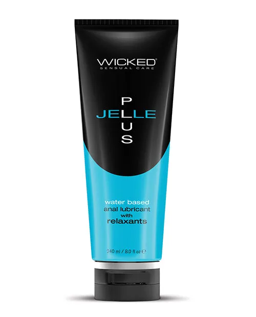 Male Sex Toys Wicked Jelle Wicked Jelle Plus Water Based Anal Lubricant with Relaxants 8oz