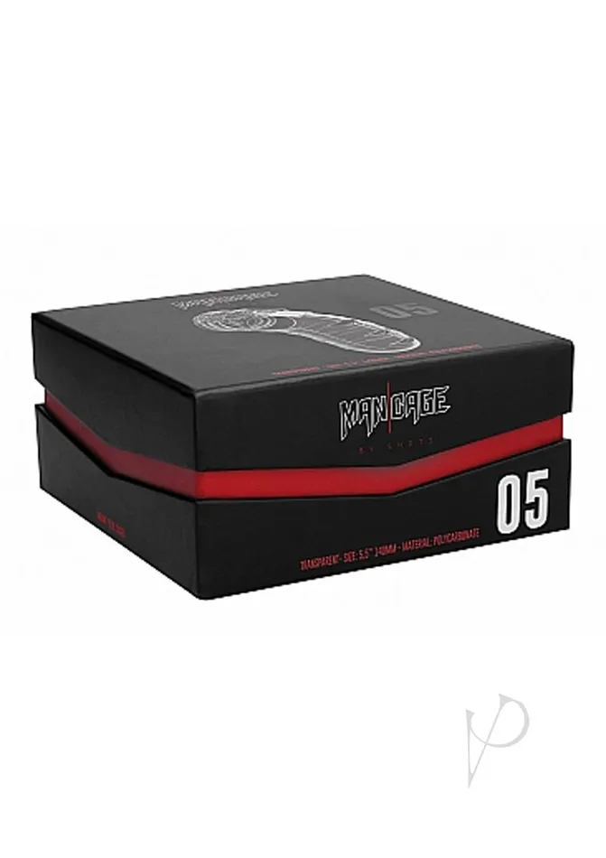 Man Cage Male Sex Toys Man Cage Model 05 Male Chastity with Lock 55in Clear