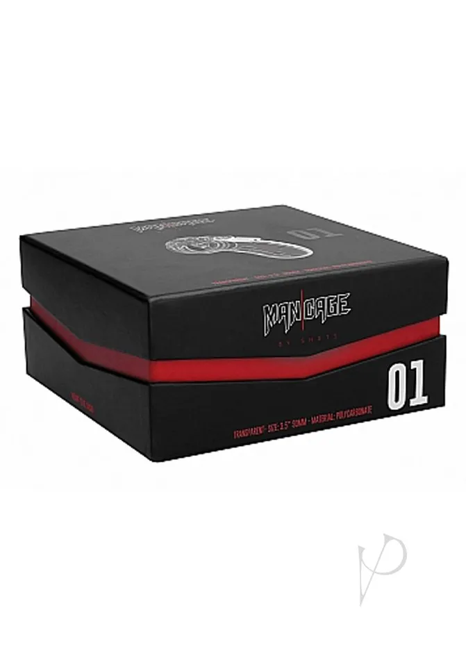 Man Cage Model 01 Male Chastity with Lock 35in Clear Man Cage Male Sex Toys