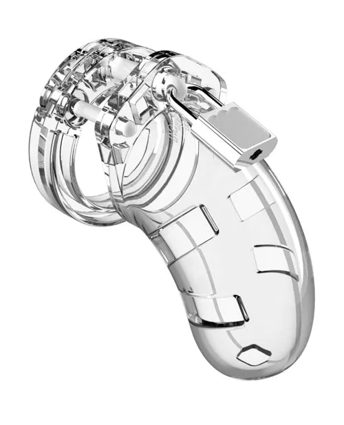 Man Cage Model 01 Male Chastity with Lock 35in Clear Man Cage Male Sex Toys