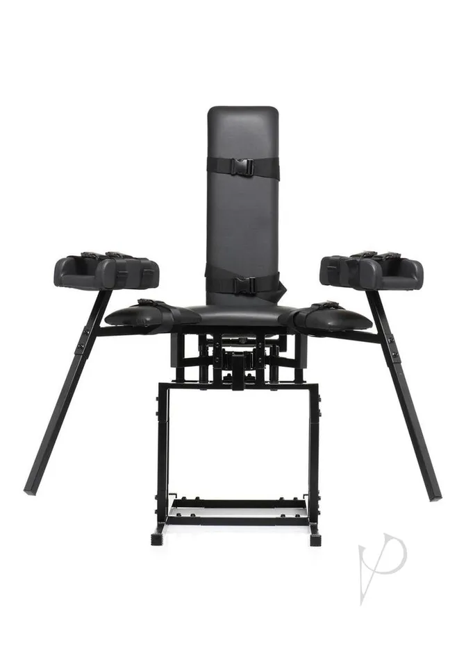 Master Series Anal Master Series Leg Spreader Obedience Chair Black