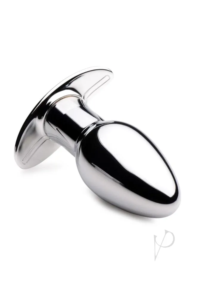 Master Series Chrome Blast 7X Rechargeable Anal Plug with Remote Control Small Silver Master Series Male Sex Toys