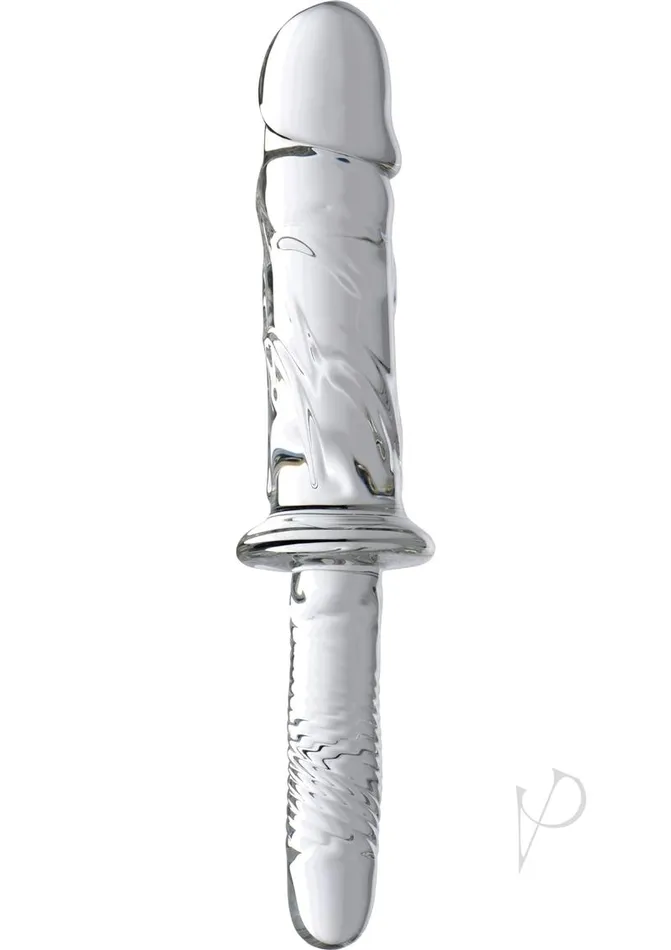 Master Series Dildos Master Series Brutus Glass Dildo Thruster Clear