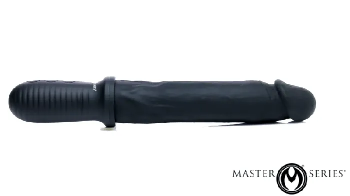 Master Series Female Sex Toys 8X Auto Pounder Vibrating and Thrusting Dildo with Handle