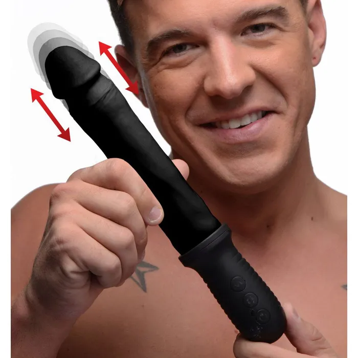 Master Series Female Sex Toys 8X Auto Pounder Vibrating and Thrusting Dildo with Handle