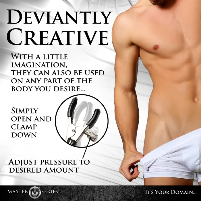 Master Series Female Sex Toys Daggers Double Chain Nipple Clamps