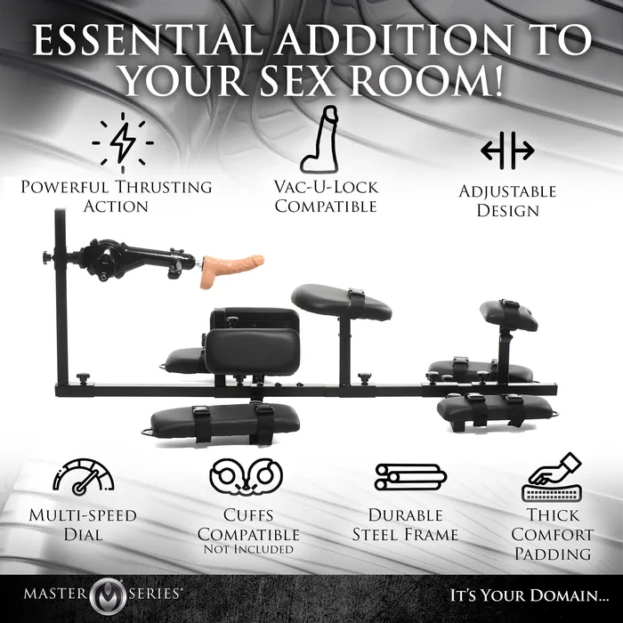 Master Series Female Sex Toys Subversion Deluxe Stockade with Sex Machine