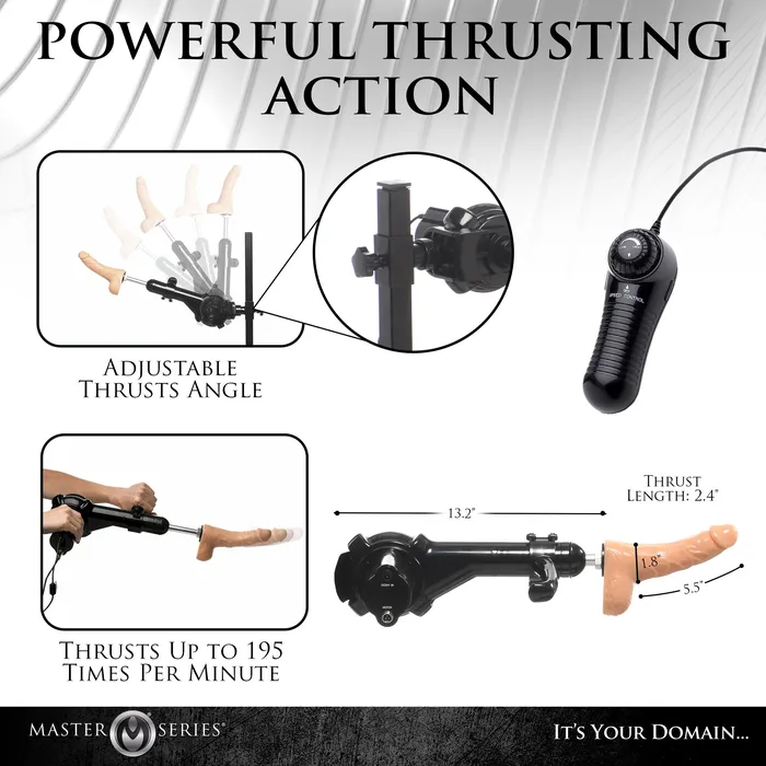 Master Series Female Sex Toys Subversion Deluxe Stockade with Sex Machine