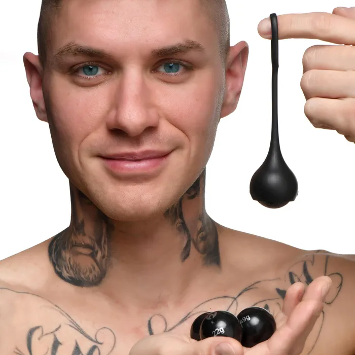 Master Series Male Sex Toys Cock Dangler Silicone Penis Strap with Weights