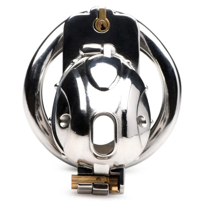Master Series Male Sex Toys Entrapment Deluxe Locking Chastity Cage