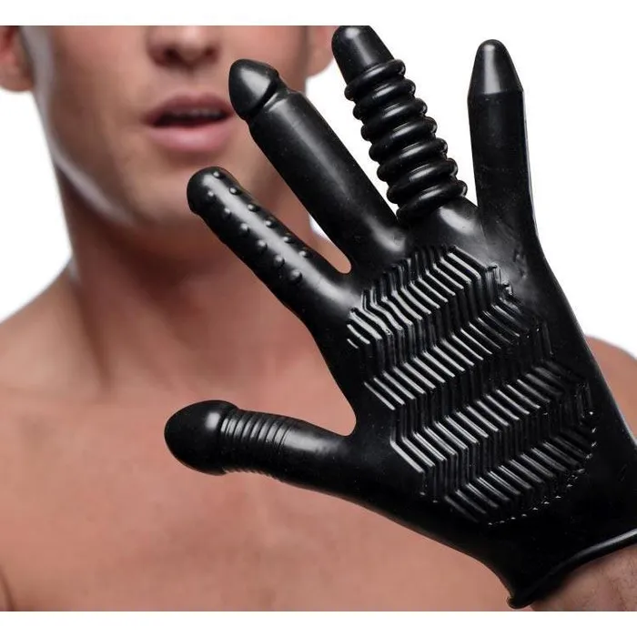 Master Series Male Sex Toys Pleasure Poker Textured Glove