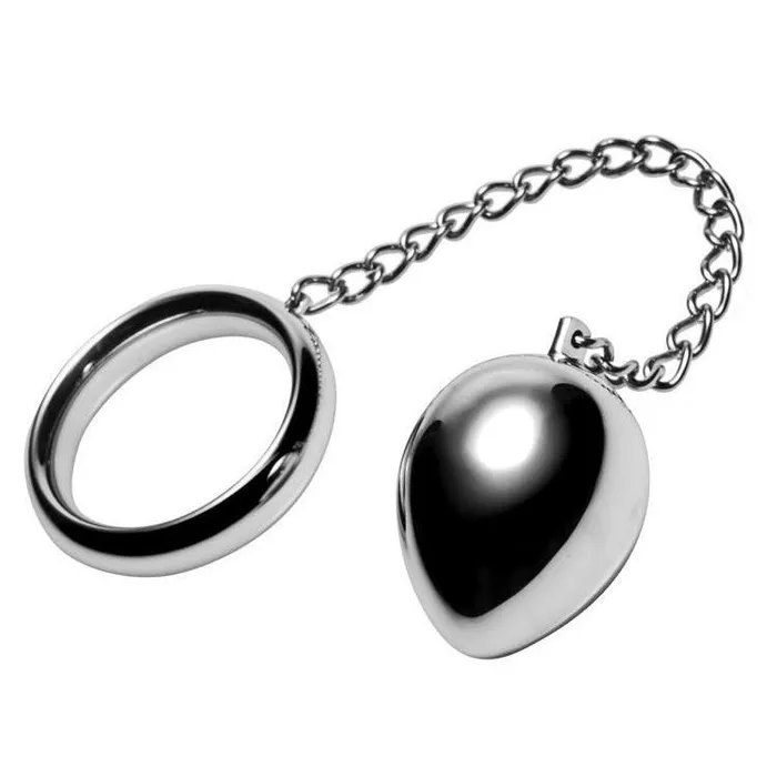 Master Series Stainless Steel Cock Ring and Anal Plug Male Sex Toys
