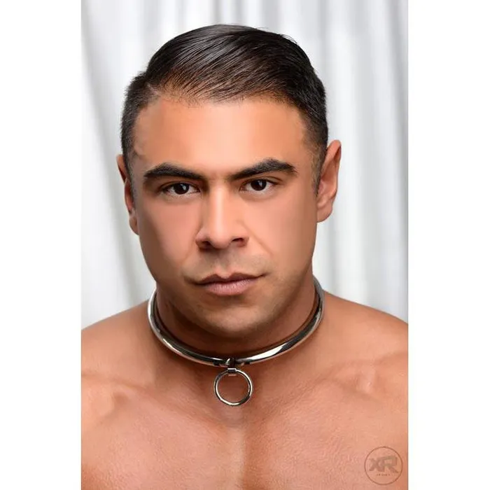 Master Series Stainless Steel Combination Lock Slave Collar Dildos