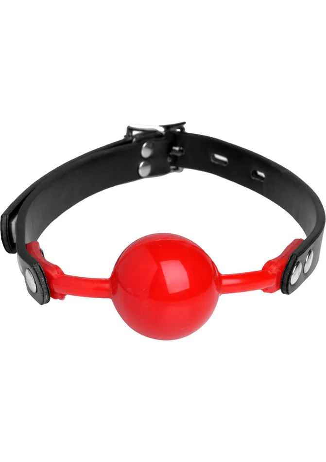 Master Series The Hush Gag Silicone Comfort Ball Gag Red Master Series Male Sex Toys