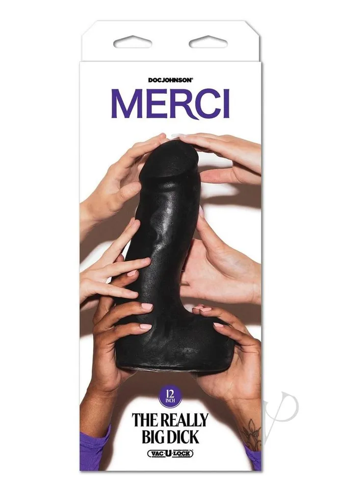 Merci The Really Big Dick with XL Removable VacULock Suction Cup Black Merci Dildos Merci The Really Big Dick with XL Removable VacULock Suction Cup Black Merci Dildos
