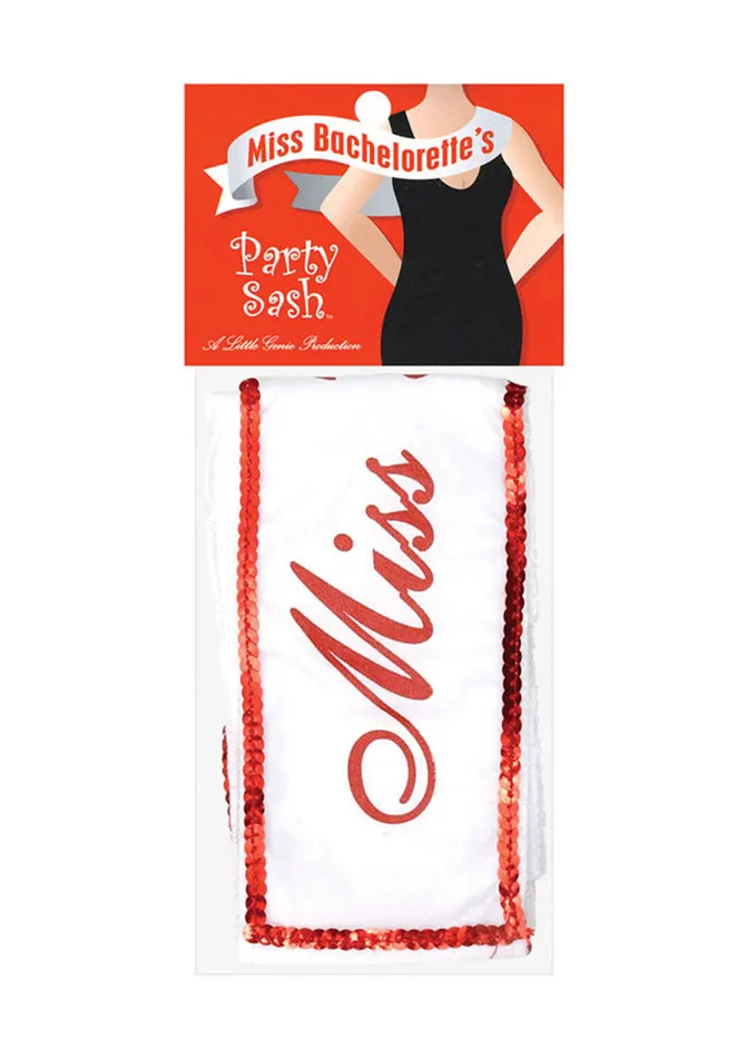 Miss Bachelorette Party Sash White Sashes And Wearables Vibrators
