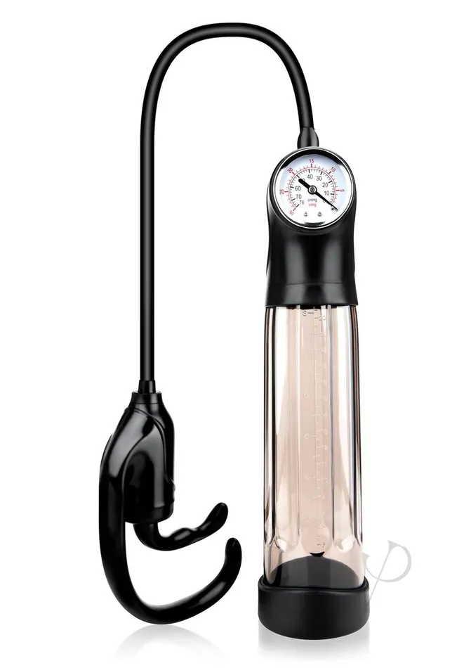 Mojo Male Sex Toys Mojo Momentum Extremely Powerful Suction Penis Pump ClearBlack